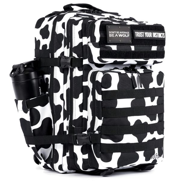 45L Backpack Black White Cow Cheap - Image 2