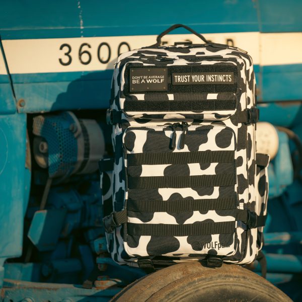 45L Backpack Black White Cow Cheap - Image 5