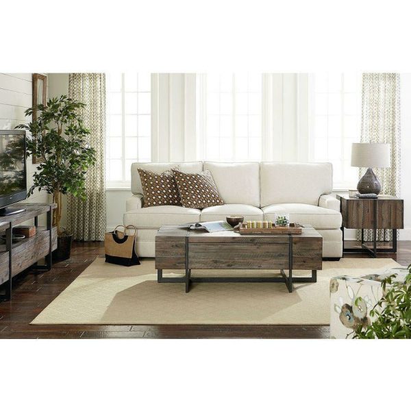 Modern Timber Accent End Table For Cheap - Image 4
